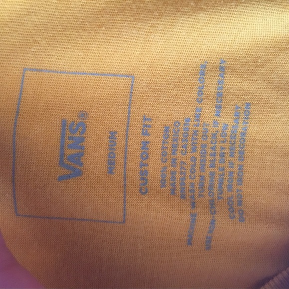 Yellow Vans Oversized Tee Shirt with pocket - Picture 5 of 5